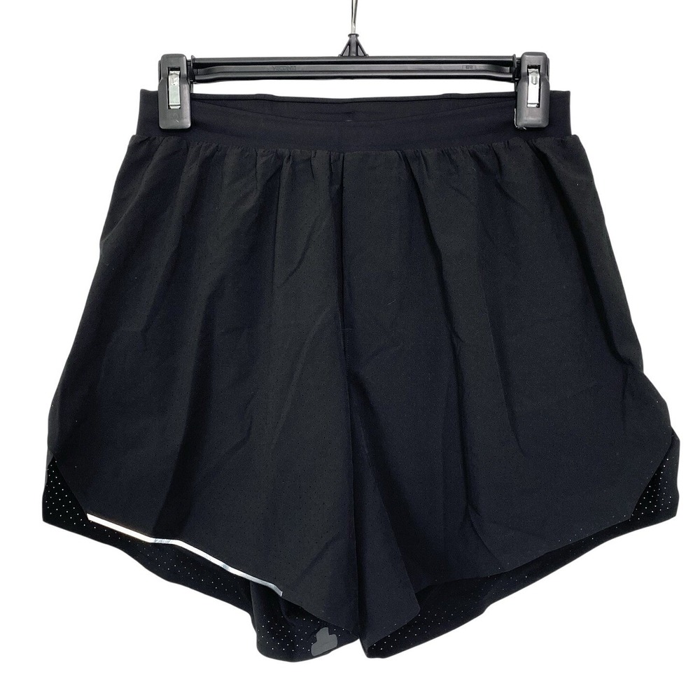 Lululemon Outpacer Mens Small 6" Lined Shorts Black Gym Training Run Zip Pockets
